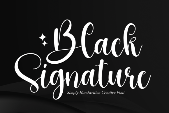 Black Signature Font for Romantic and Joyful Design Projects