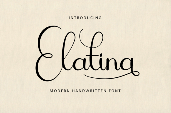 Elatina: A Handwritten Font for Editorial Elegance