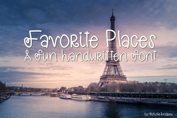 Favorite Places Font: A Handwritten Script with Heart