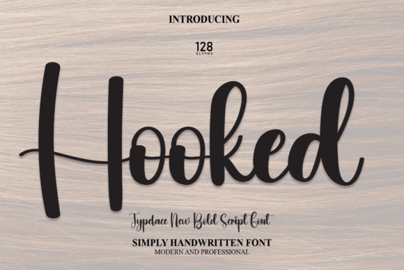 Hooked Font for Web Design and Handwritten Style