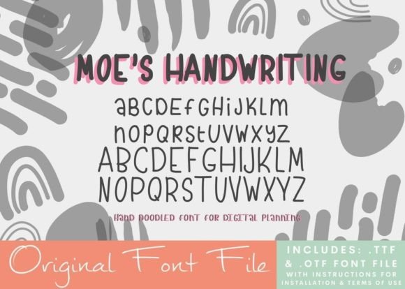 Moe s Handwriting: A Playful Script Font for Digital Projects