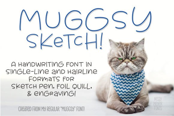 Muggsy Sketch Single Line: A Quirky Script Font for Crafters