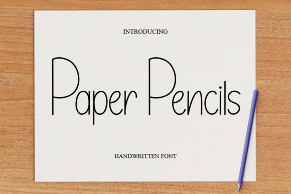 Paper Pencils Font: A Handwritten Typeface for Editorial Design