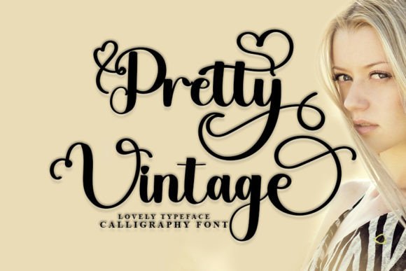 Pretty Vintage Font for Handmade and Commercial Craft Projects