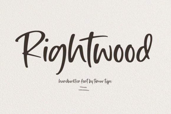 Rightwood Font: A Graceful Script for Classy Branding Projects