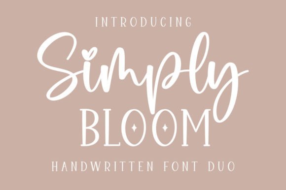 Simply Bloom Duo: A Script Font for Chic Editorial Projects