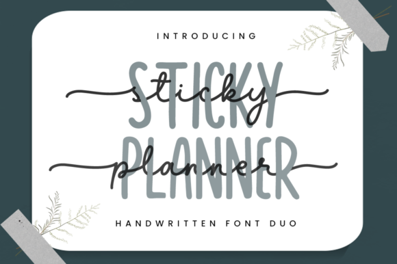 Sticky Planner Font: A Chic Handwritten Script for Creative Projects